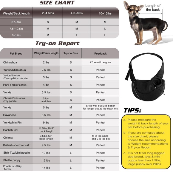 YUDODO Pet Dog, cats Sling - Picture 11 of 12